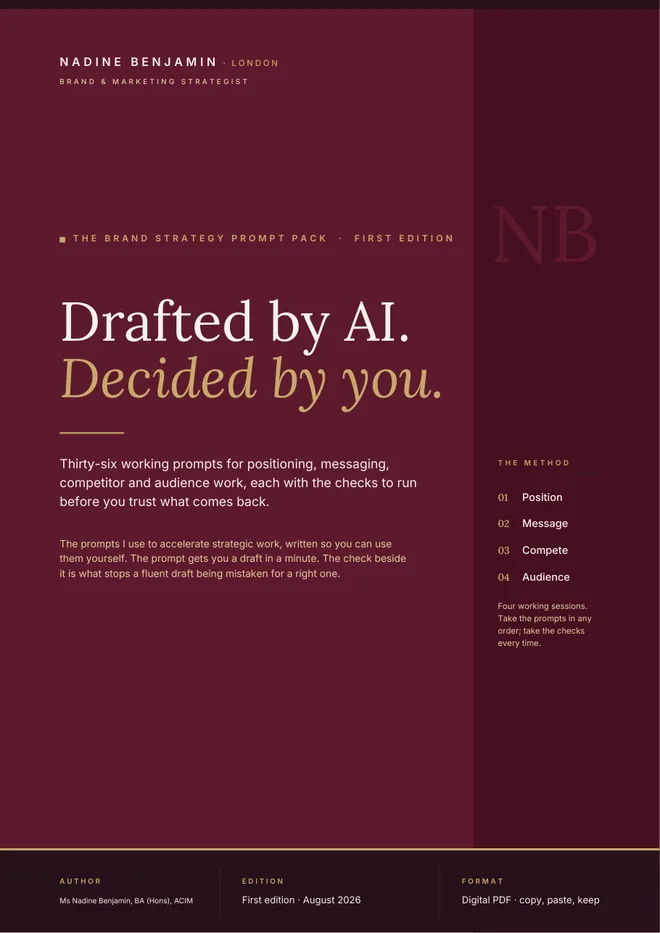 Cover of the Brand Strategy Prompt Pack