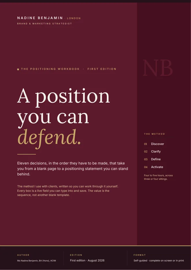 Cover of the Positioning Workbook